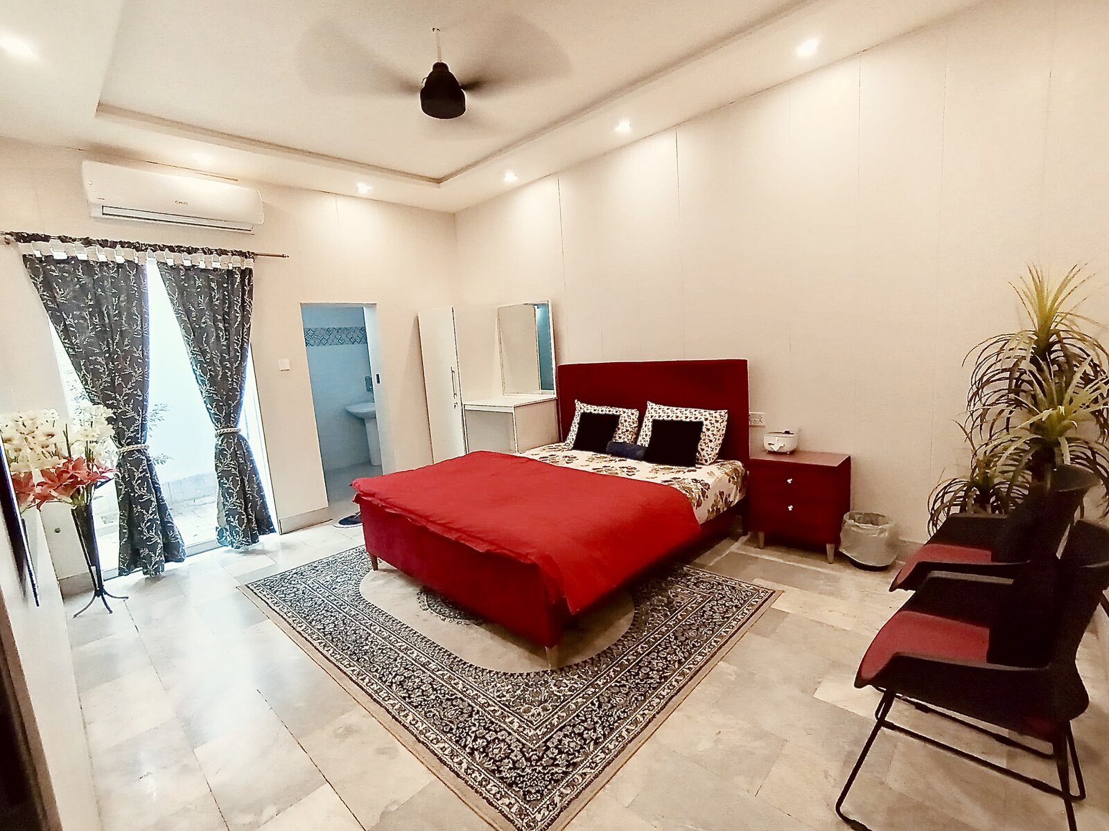 Bedroom A — evening